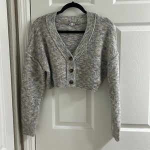 Gray Cropped Sweater